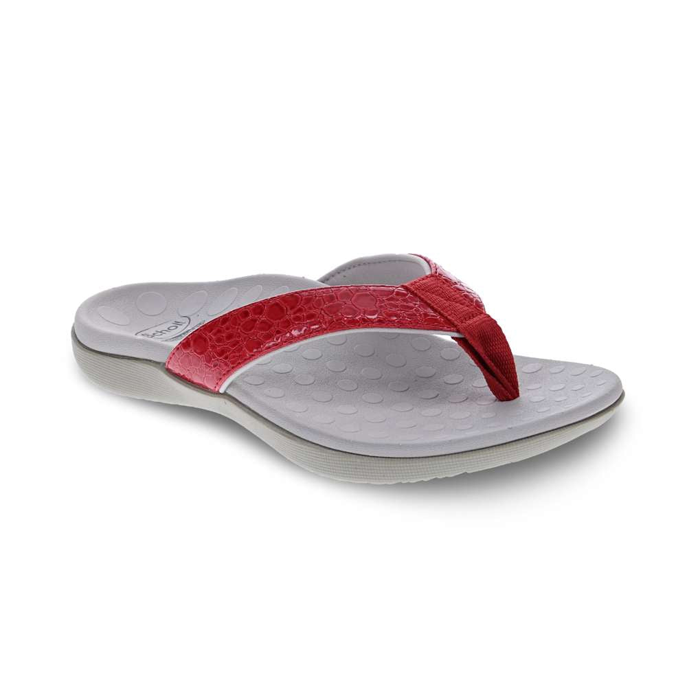 Sonoma Reptile Toe Post Sandal - Raspberry Reptile