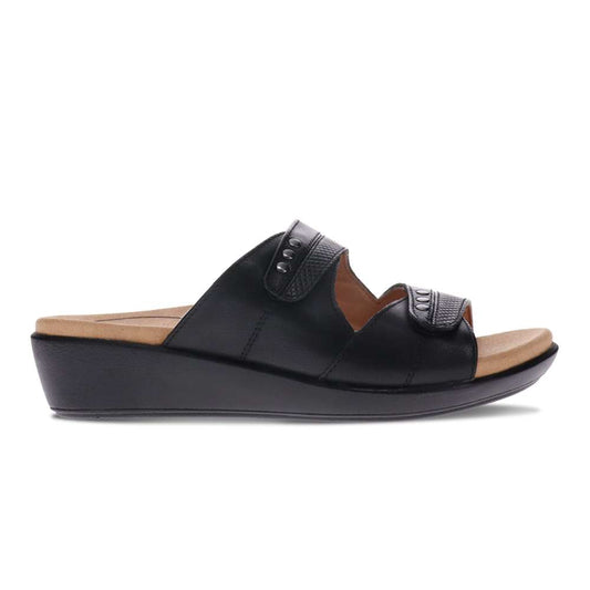 Toni Adjustable Slide Sandal - Black