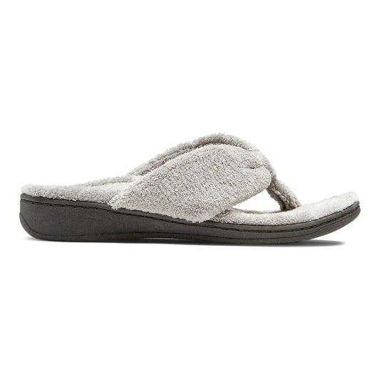 Gracie Toe Post Slipper - Light Grey