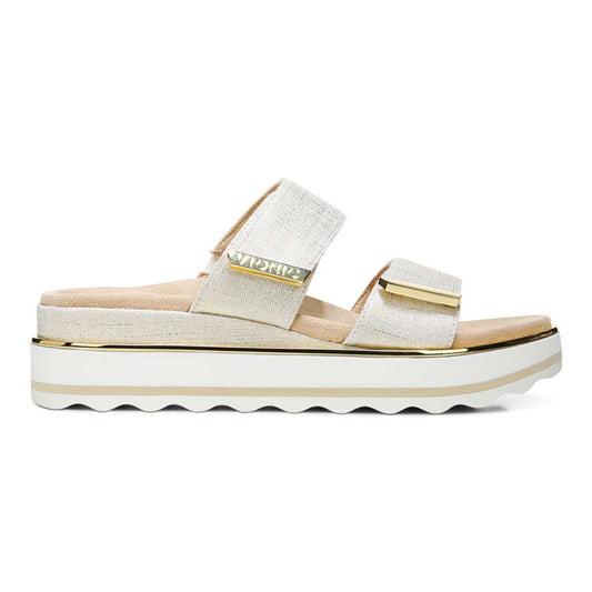 Brandie Flatform Slide Sandal - Marshmallow Linen