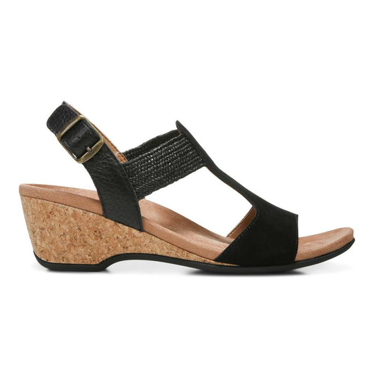 Kaytie Wedge Sandal - Black