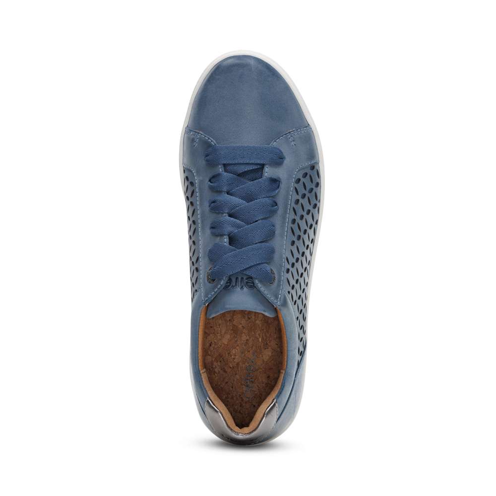 Courtney Lace-up Sneakers - Blue Cutout