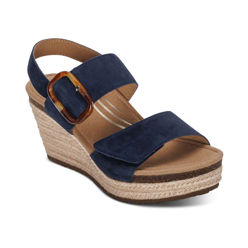 Ashley Wedges - Navy