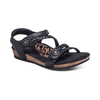 Jillian Braided Sandal - Black