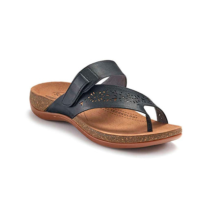 Antigo Toe Post Sandal - Black