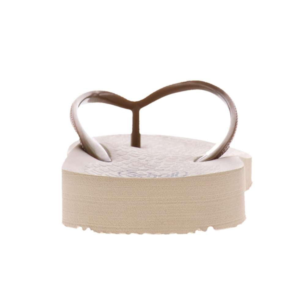 Fiji Toe Post Sandal - Beige/Gold