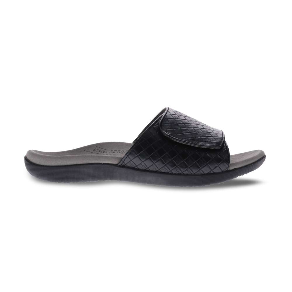 Samos Weave Slide Sandal - Black