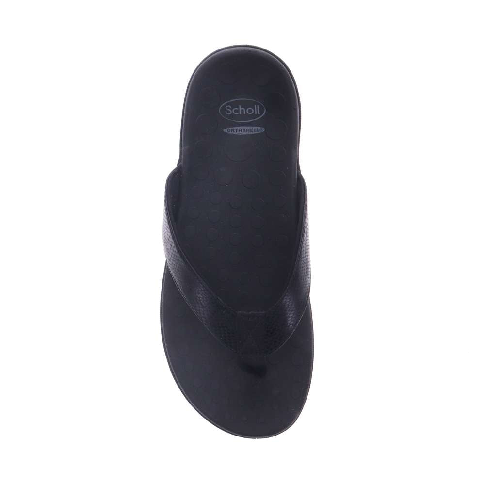 Sonoma Snake Toe Post Sandal - Black Metallic Snake