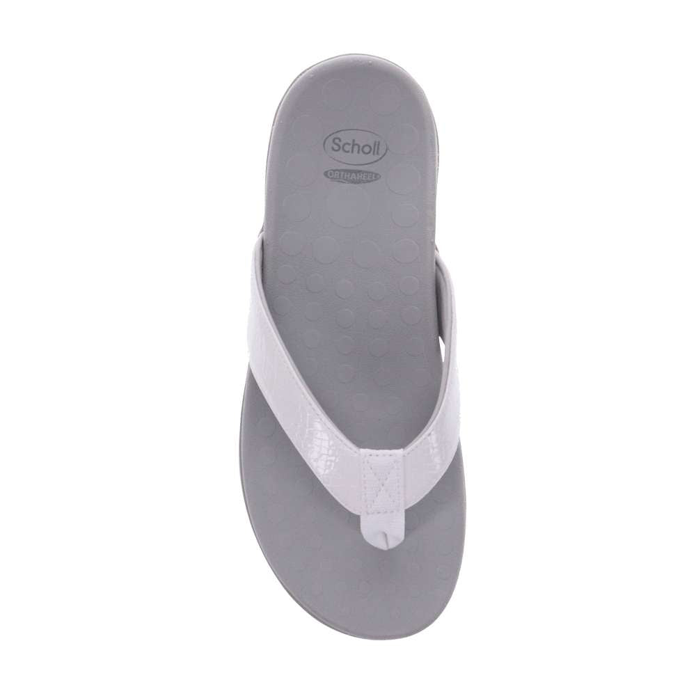 Sonoma Reptile Toe Post Sandal - White Reptile