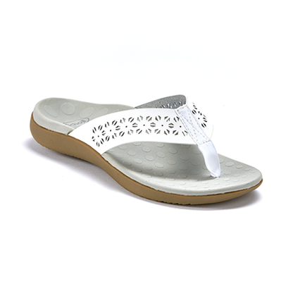 Spangle Toe Post Sandal - White