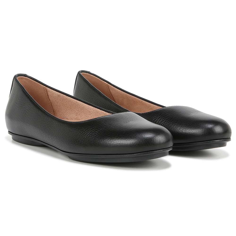 Maxwell Flat - Black Tumbled Leather