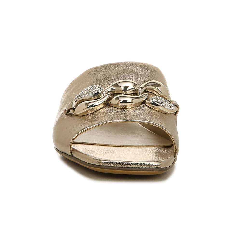 Angie Dress Slide Sandal - Warm Silver