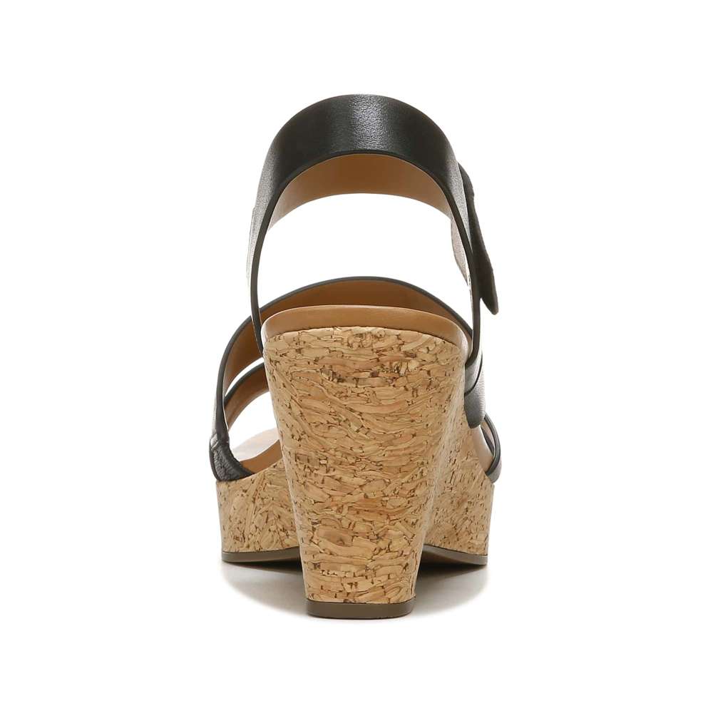 Cynthia Wedge Sandal - Black