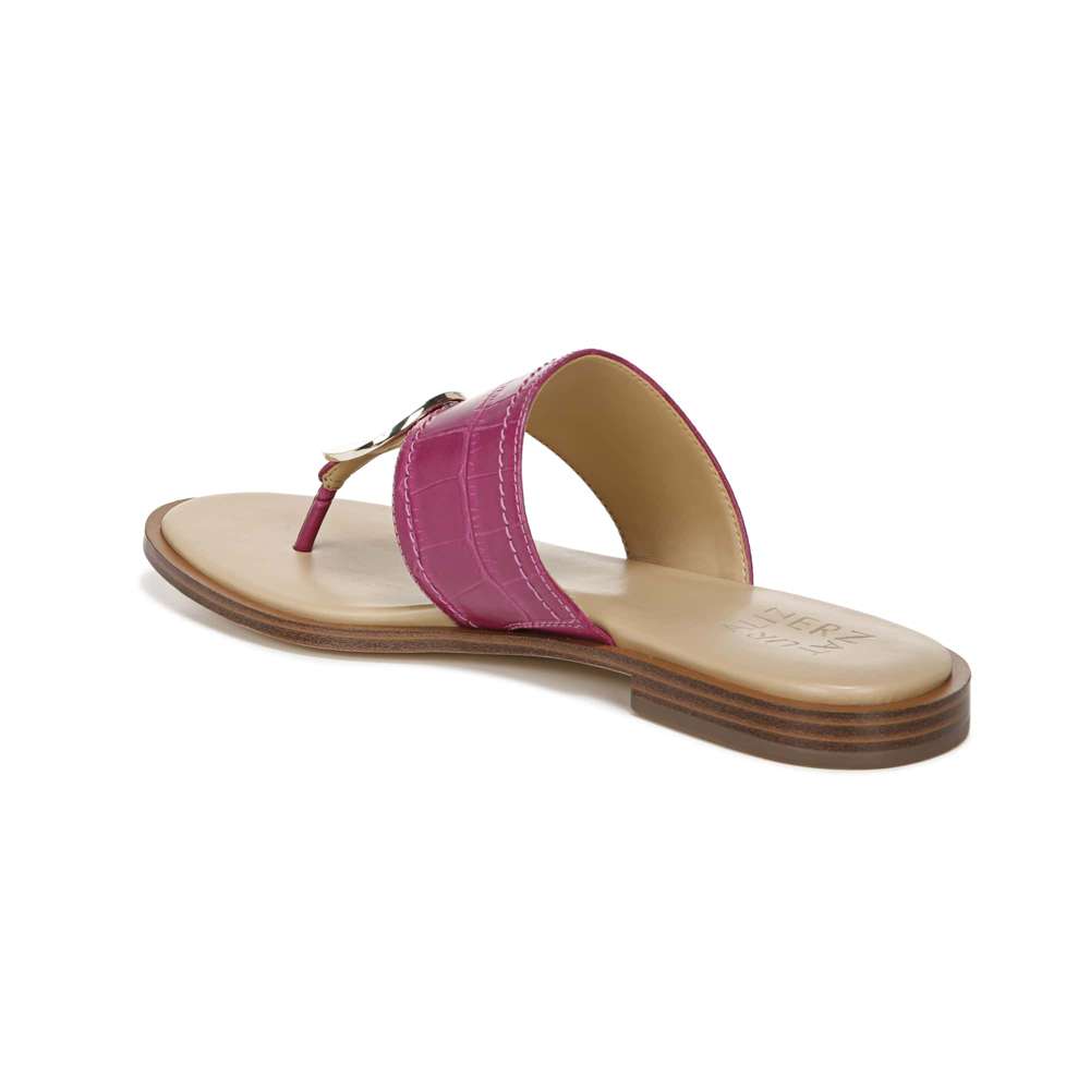 Frankie Toe Post Sandal - Hibiscus Croc
