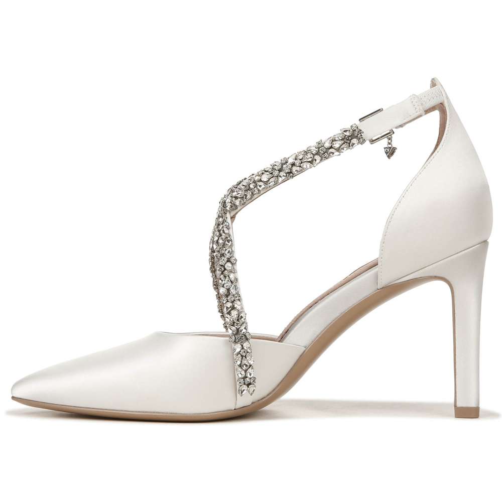 Sevgi Pump - Silk White Satin