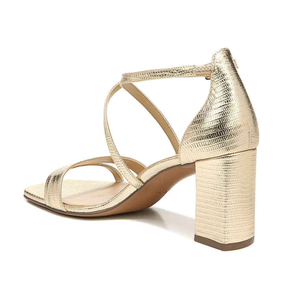 Tiff Heeled Sandal - Dark Gold