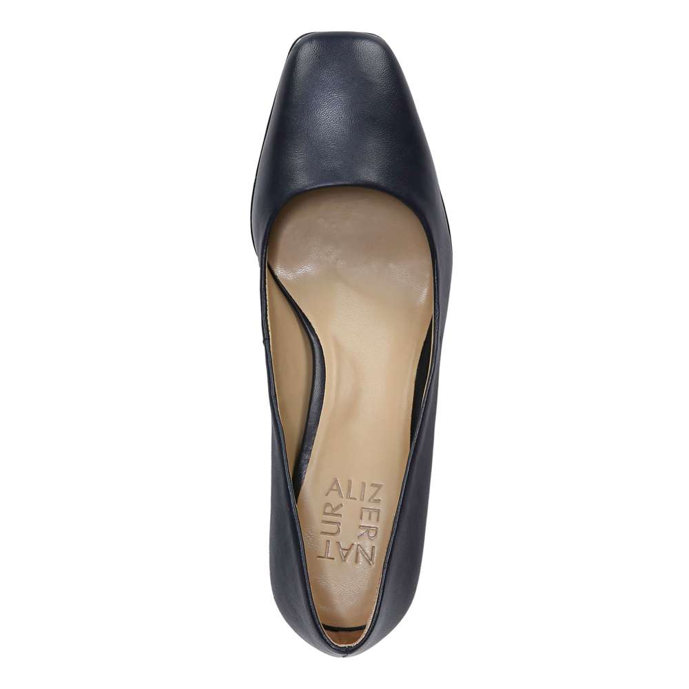 Willow Block Heel - Navy