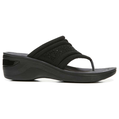 Dazzle Me Wedge Sandal - Black