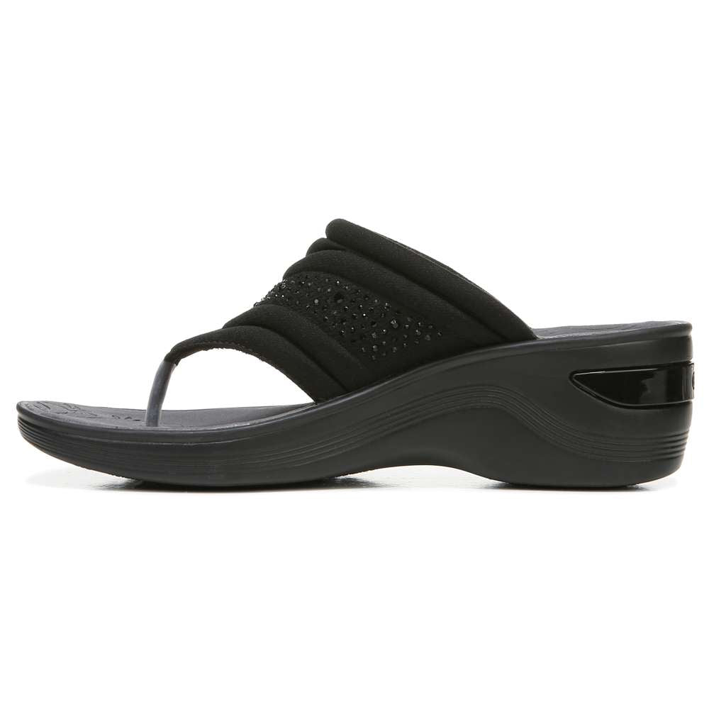 Dazzle Me Wedge Sandal - Black