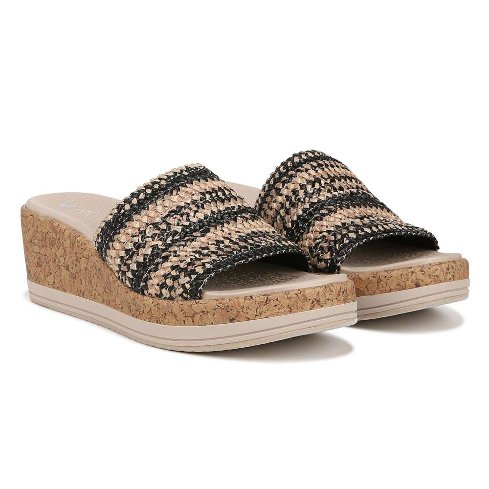 Runaway Slide Wedge Sandal - Black Multi