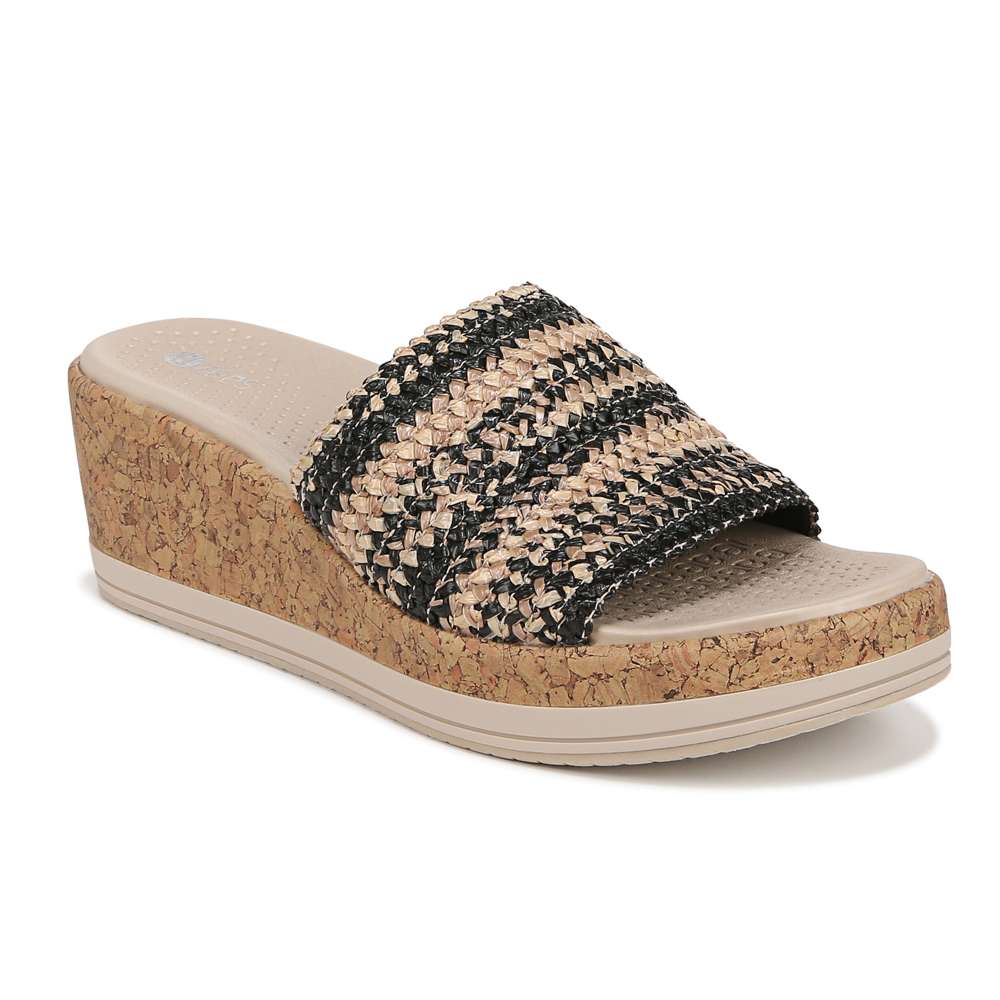 Runaway Slide Wedge Sandal - Black Multi
