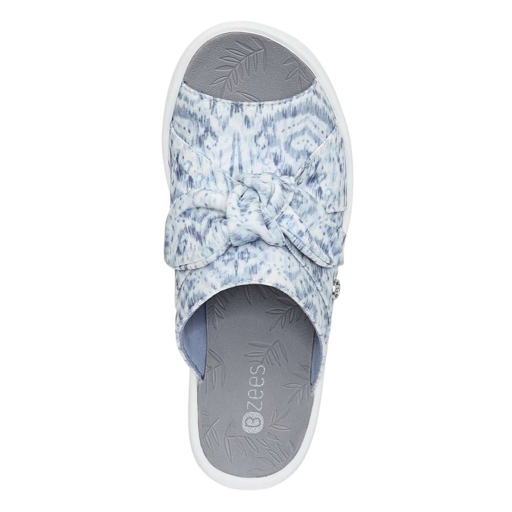 Smile Wedge - Blue Ikat