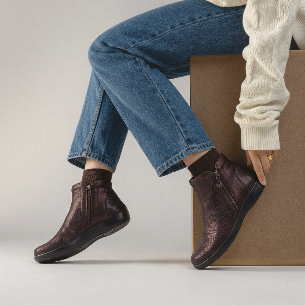 Charleston Zip Boot - Chocolate Angle