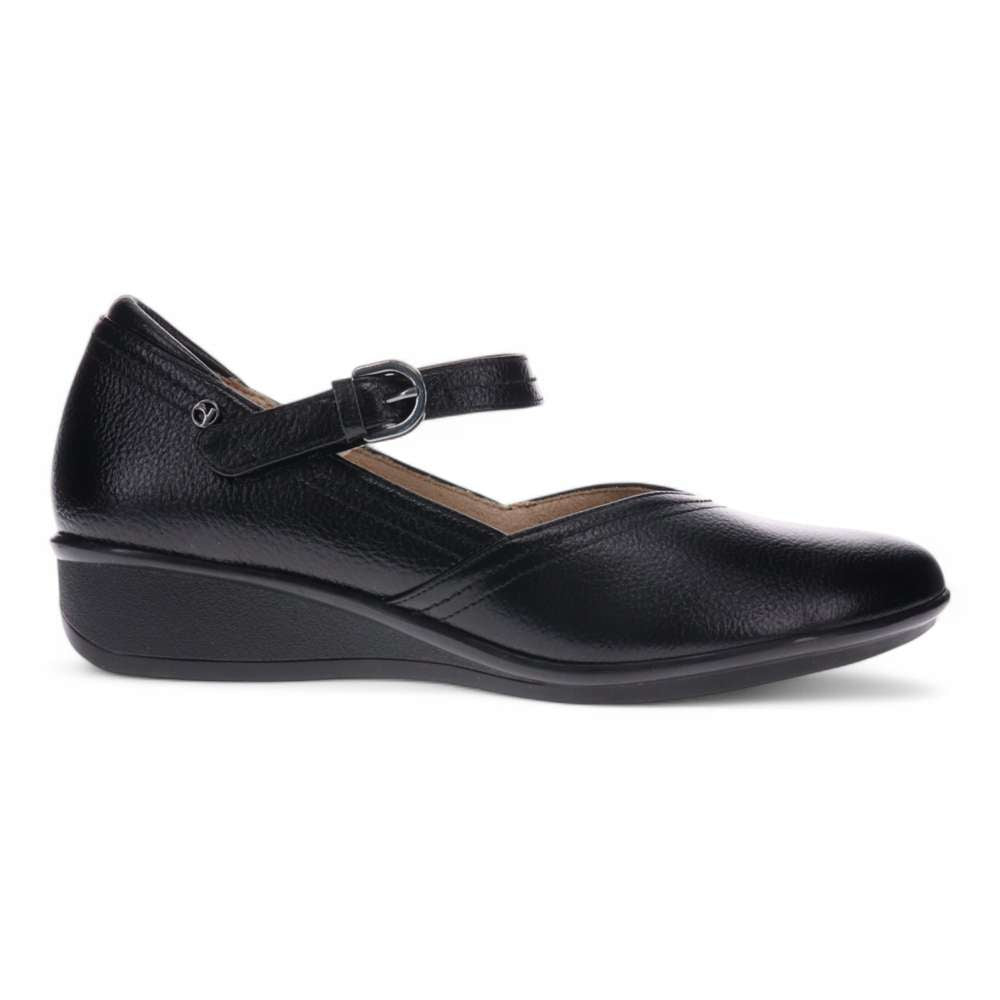 Narita Mary-Jane Flats - Black Pebble