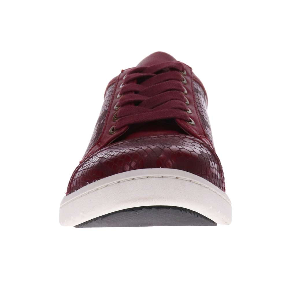 Belinda Casual Sneaker - Burgundy Snake