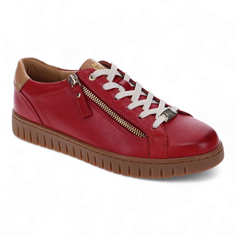 Luna Lace-Up Sneaker - Ruby Red