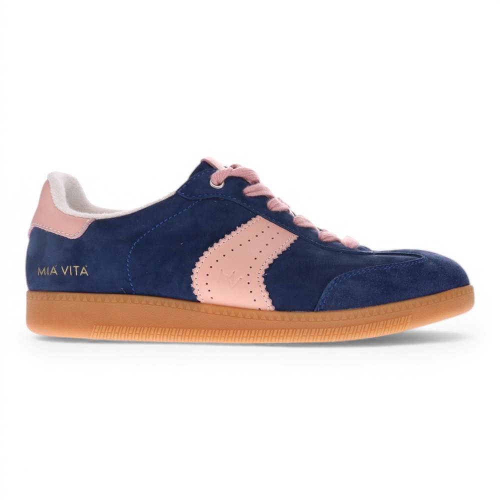 Ramona II Casual Lace-Up Sneaker - Royal Blue/Blush