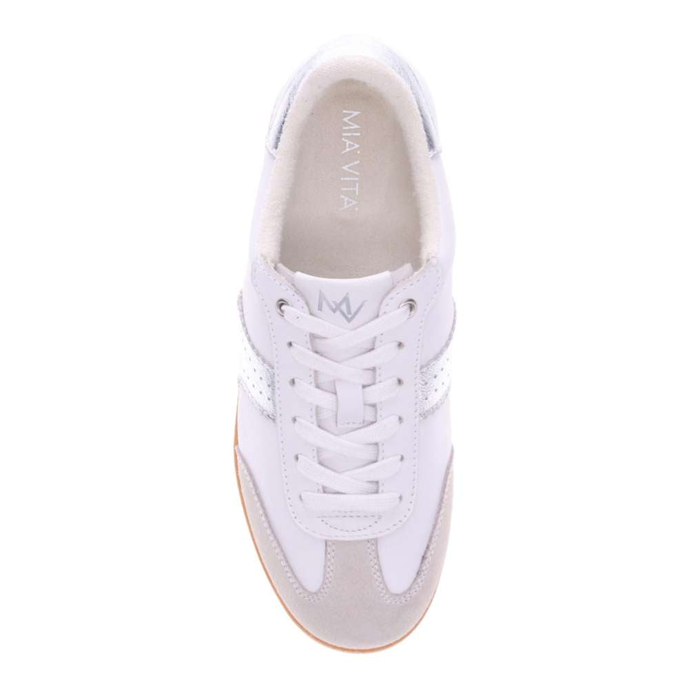 Ramona II Casual Lace-Up Sneaker - White/Silver