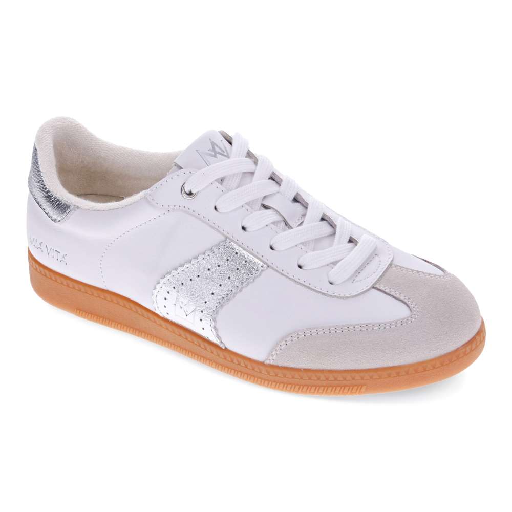 Ramona II Casual Lace-Up Sneaker - White/Silver