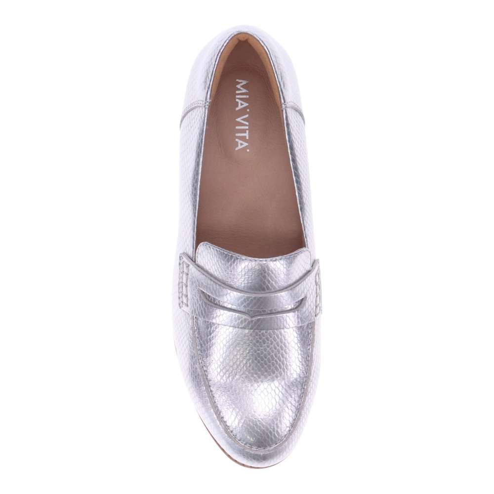 Remi Casual Slip on - Silver Snake