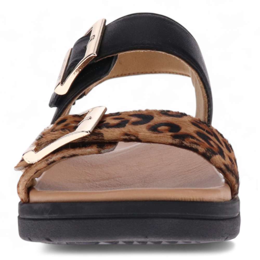 Bettina Sandal - Black Leopard