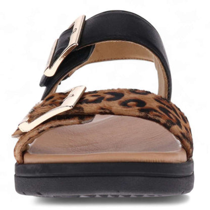 Bettina Sandal - Black Leopard