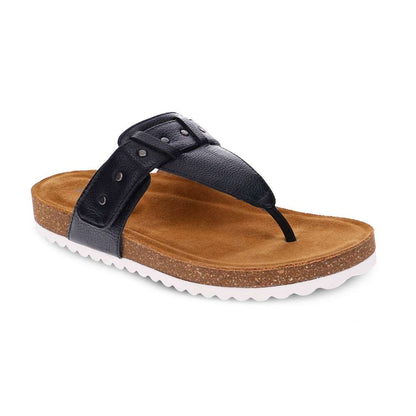 Brenda Toe Post Sandal - Black