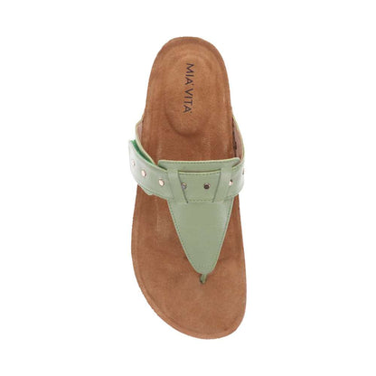 Brenda Toe Post Sandal - Light Green