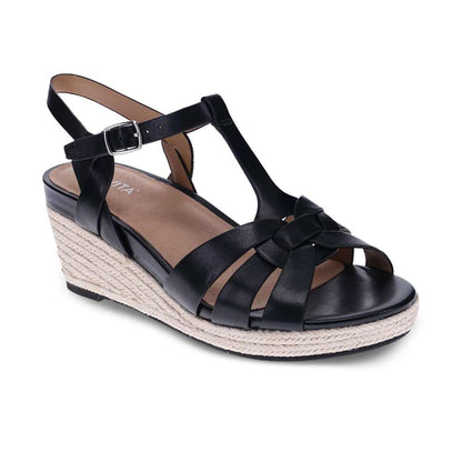 Diva Wedge Sandal - Black