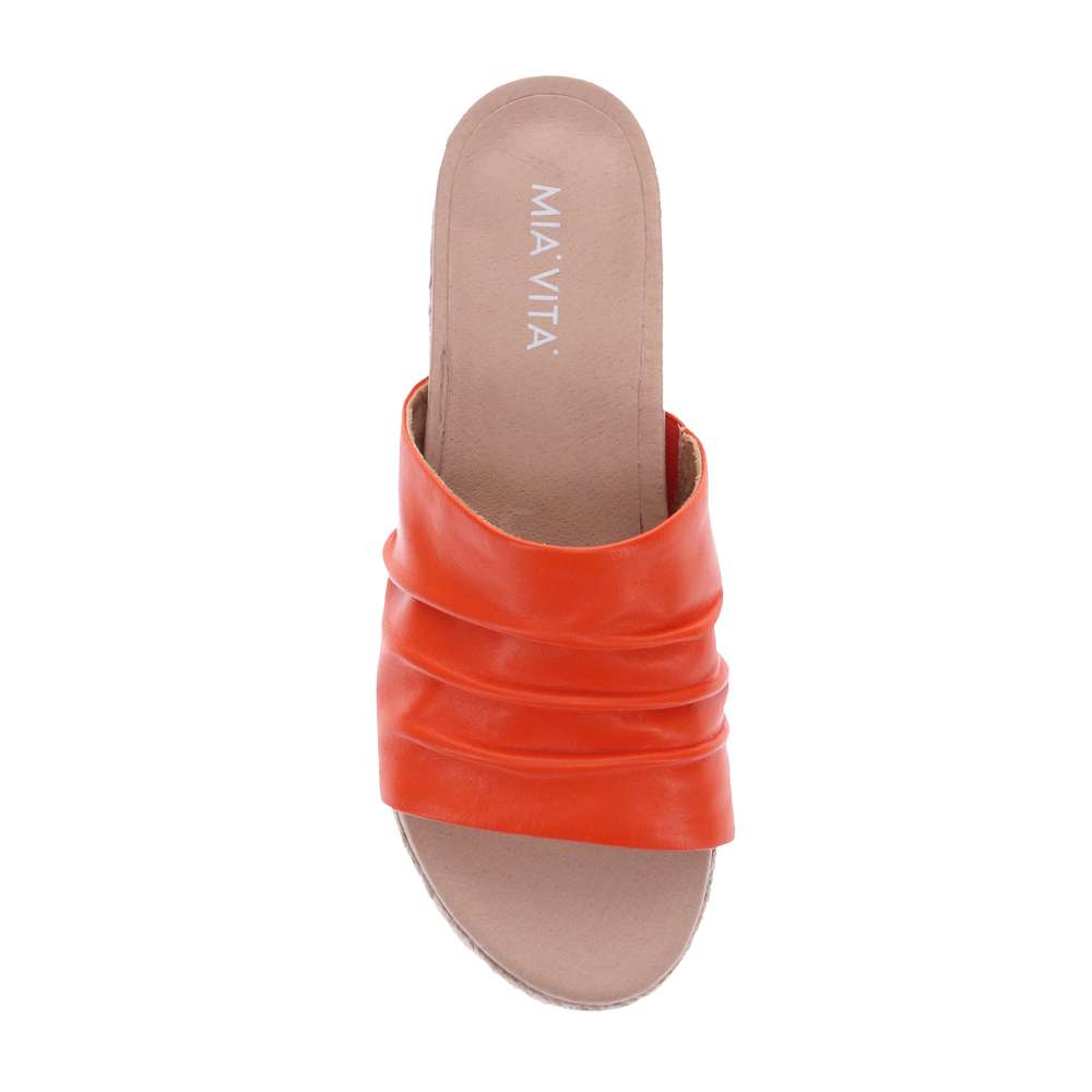 Elle Slide Sandal - Tangerine