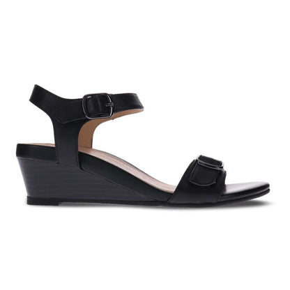 Nadia Wedge Sandal - Black
