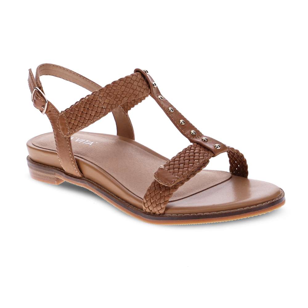 Olympia Adjustable Sandal - Pebble