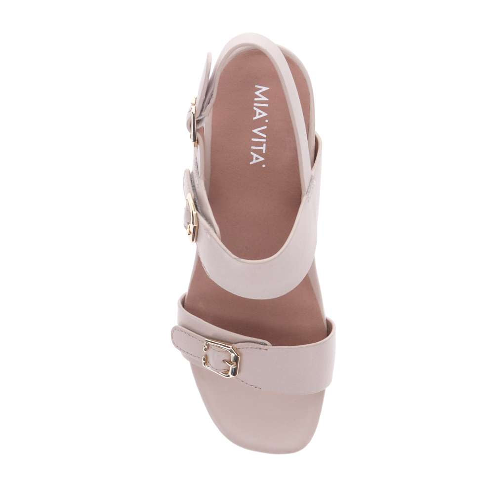 Tara Heeled Sandal - Beige