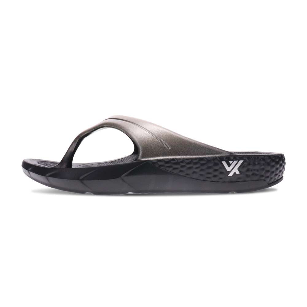 Vitality Toe Post Sandal - Black/Silver