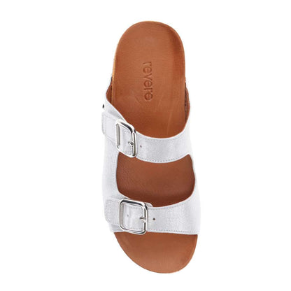 Brighton Slide Sandal - White Linen