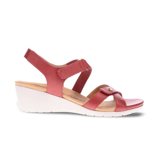 Casablanca Wedge - Ruby Metallic