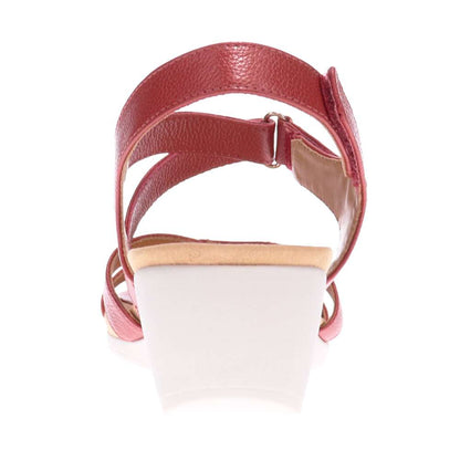 Casablanca Wedge - Ruby Metallic