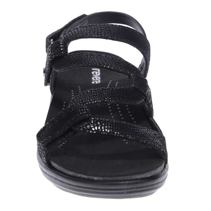 Miami Adjustable Sandal - Black Lizard