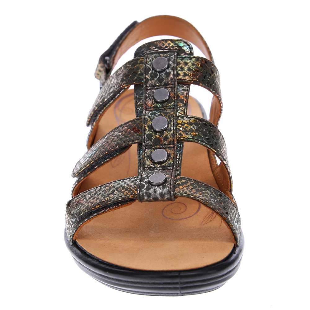 Toledo Backstrap Sandal - Peacock Python