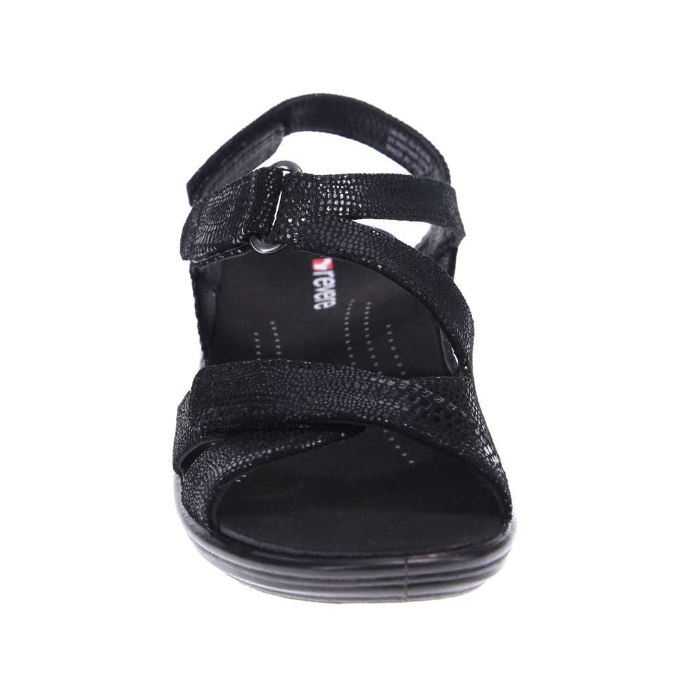 Zanzibar Adjustable Sandal - Black Lizard